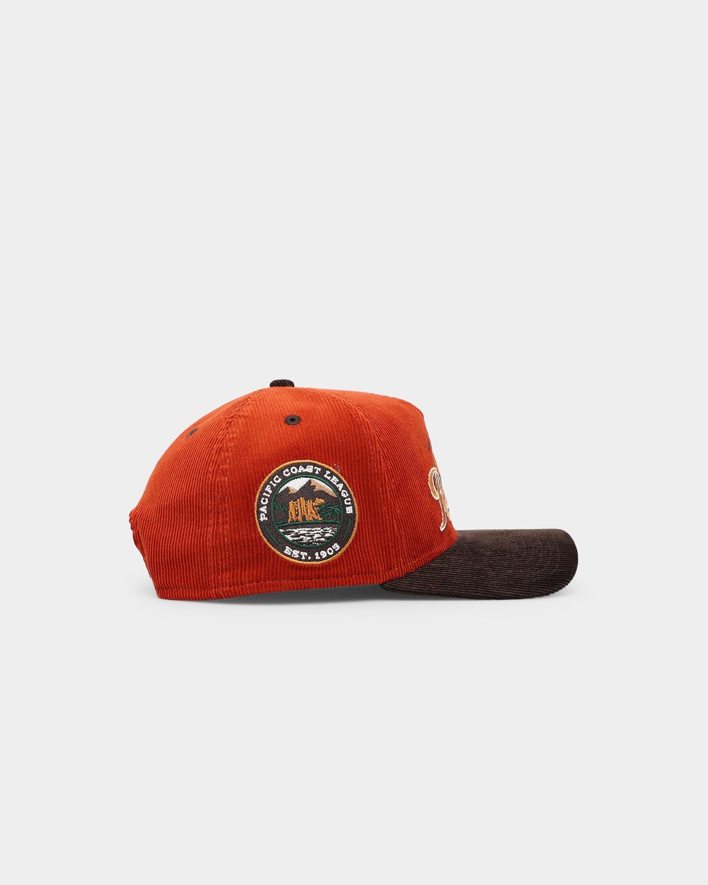 New Era Tacoma Rainiers 'Pumpkin Spice Corduroy' 9FORTY A-Frame Snapback Copper/Brown