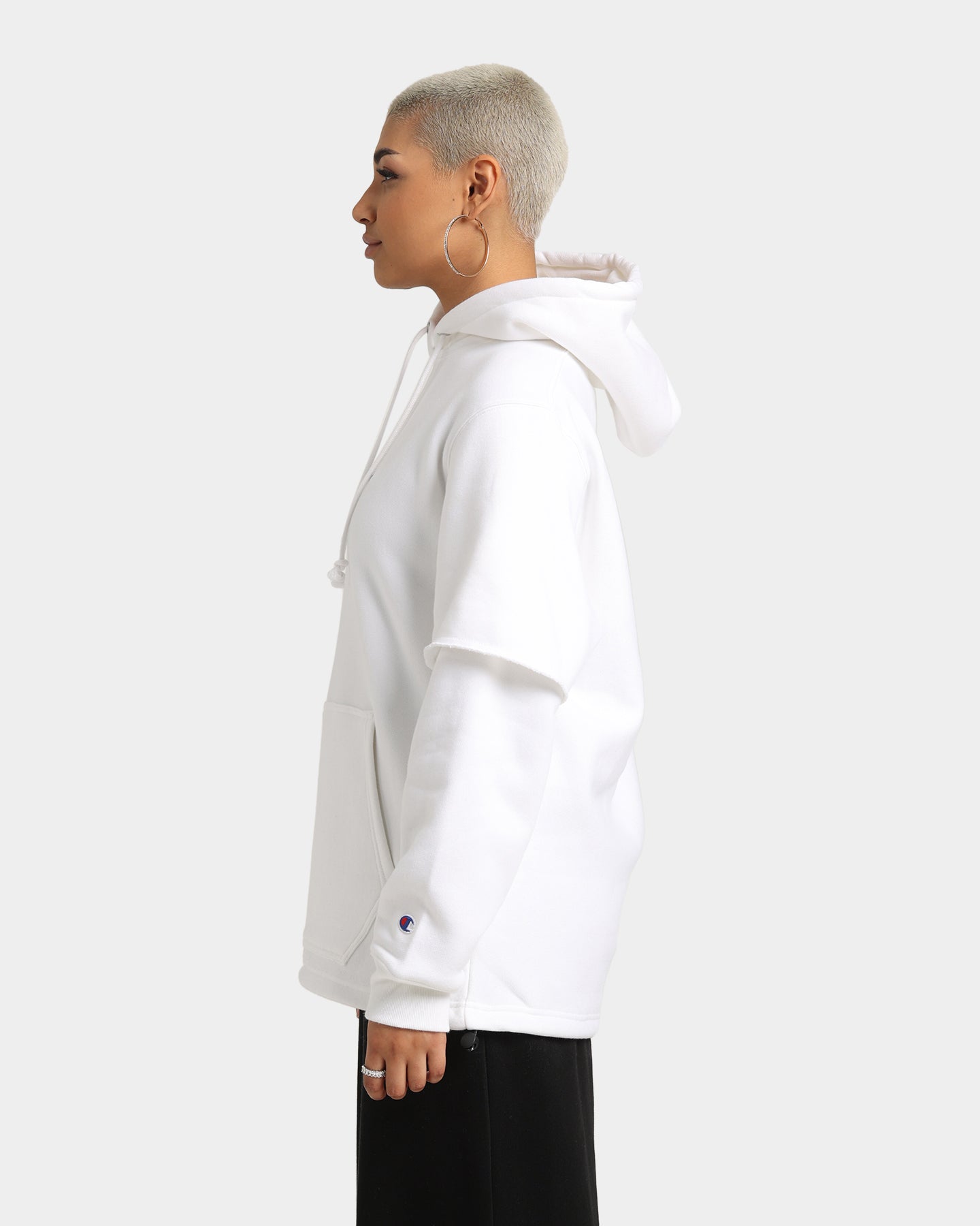 Champion Women's Reverse Weave Liquid Layer Hoodie White