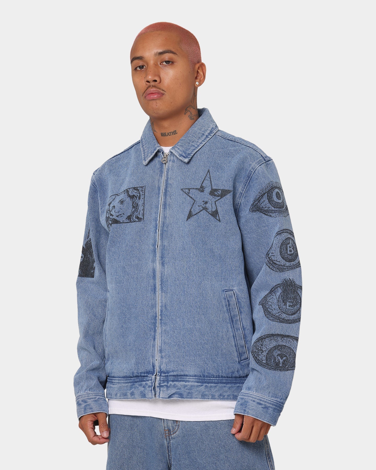 Obey Obey Dreams Denim Jacket Light Indigo