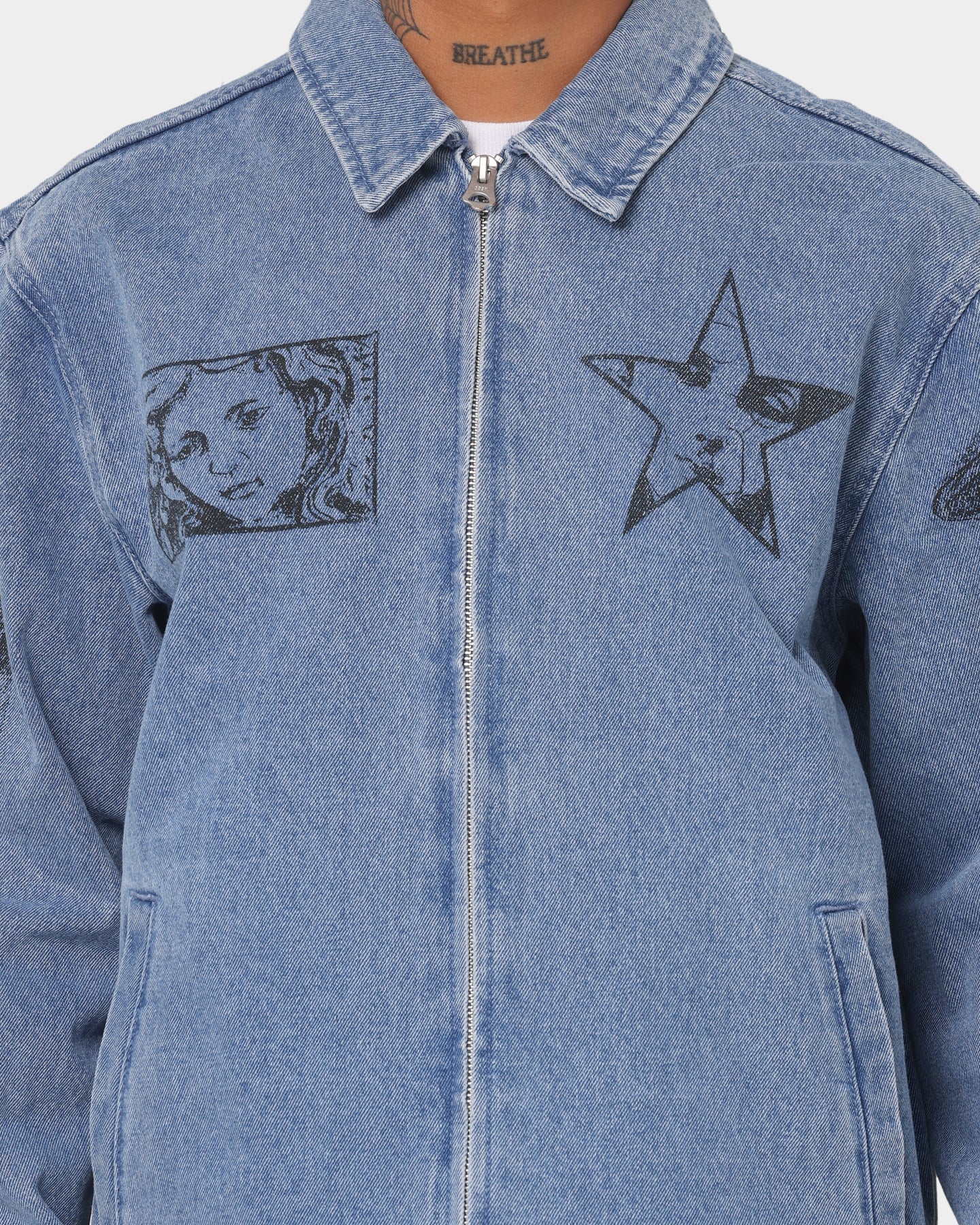 Obey Obey Dreams Denim Jacket Light Indigo