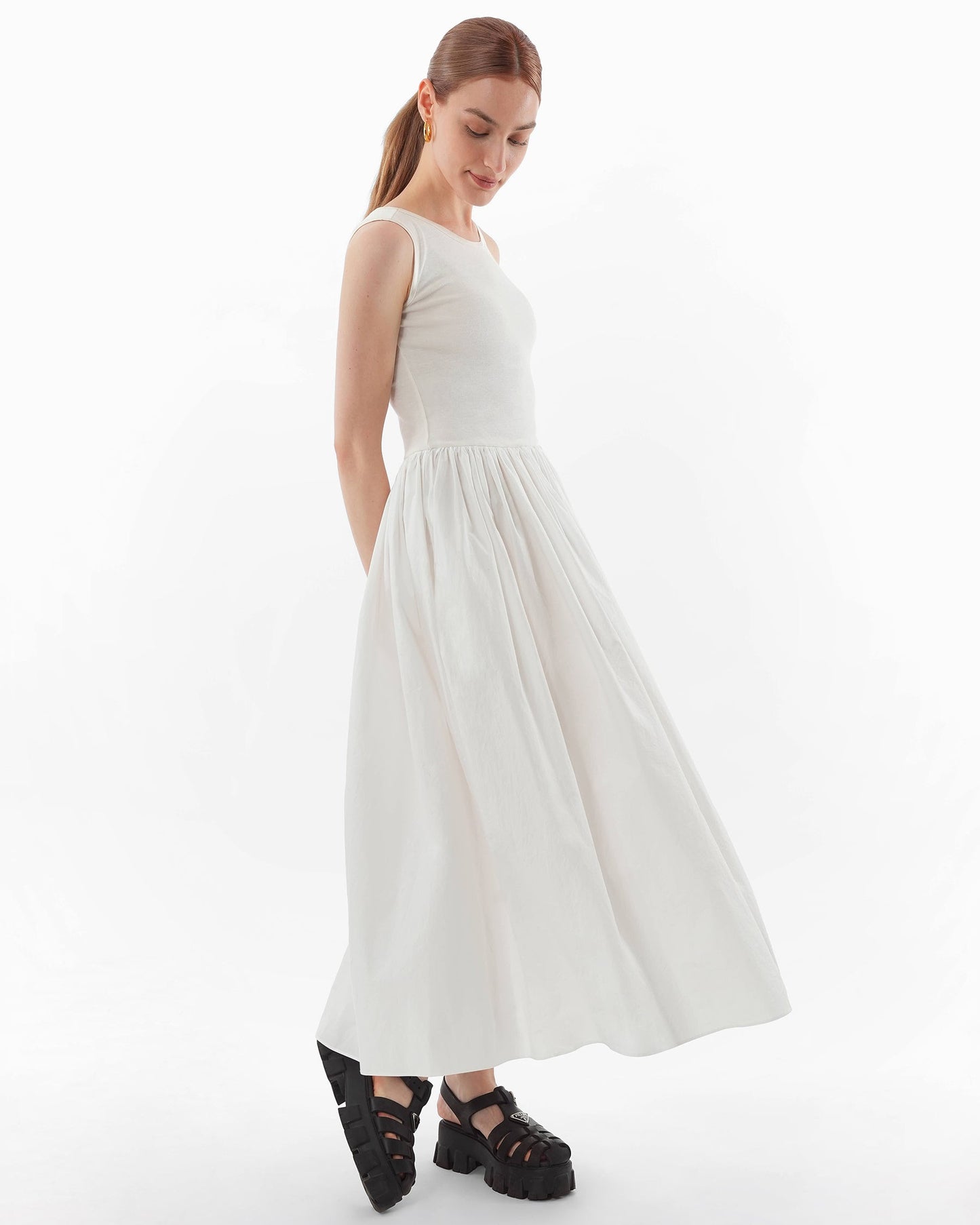 Sleeveless A-Line Maxi Dress