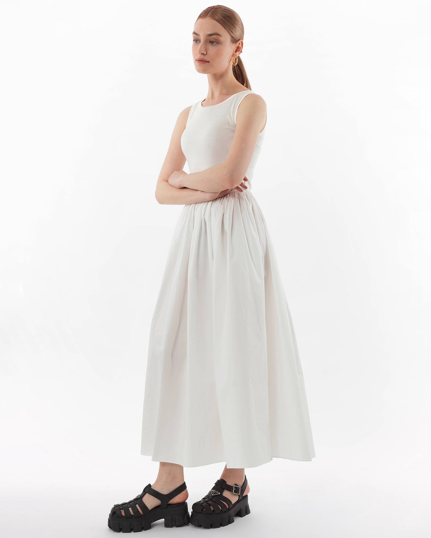 Sleeveless A-Line Maxi Dress