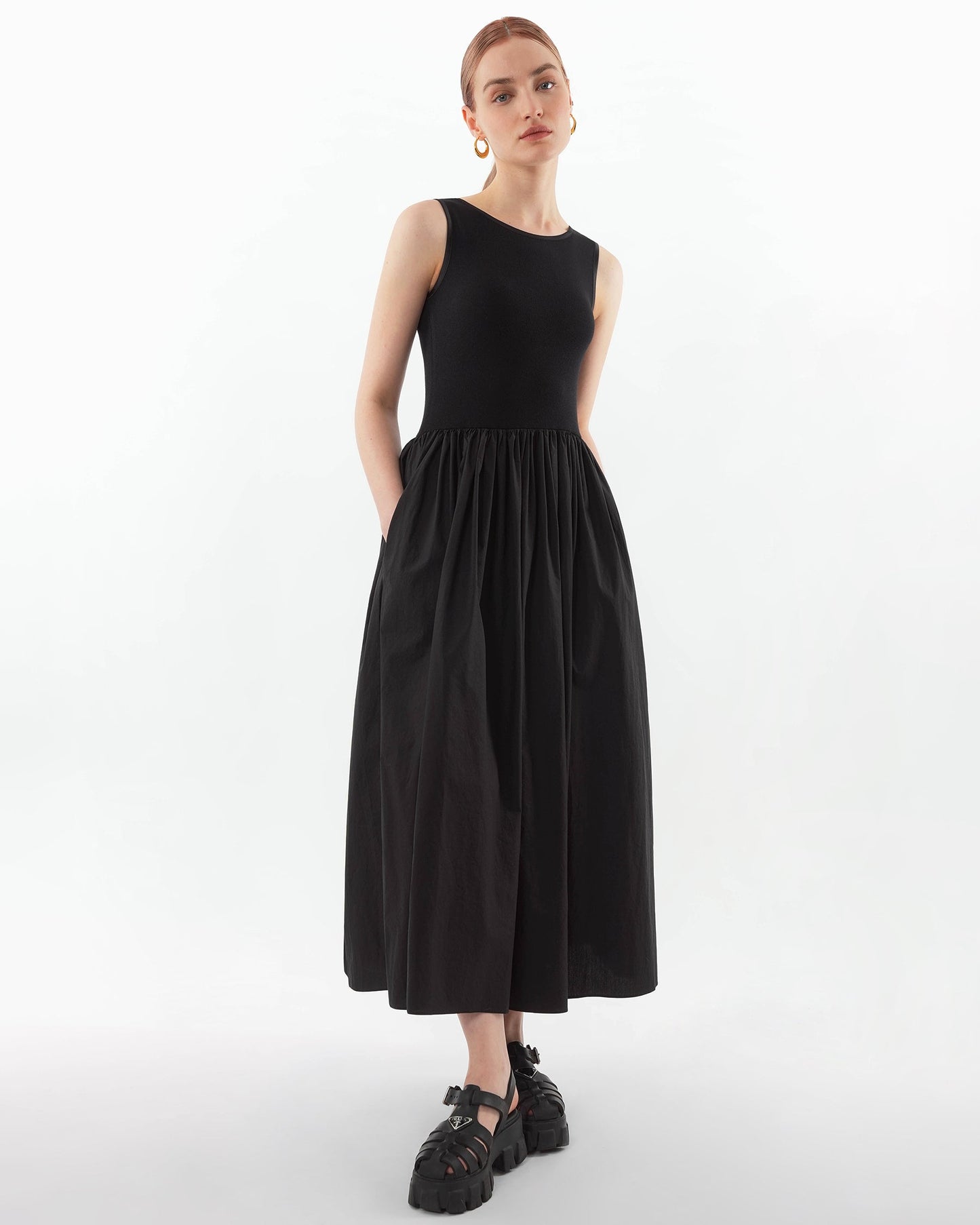 Sleeveless A-Line Maxi Dress