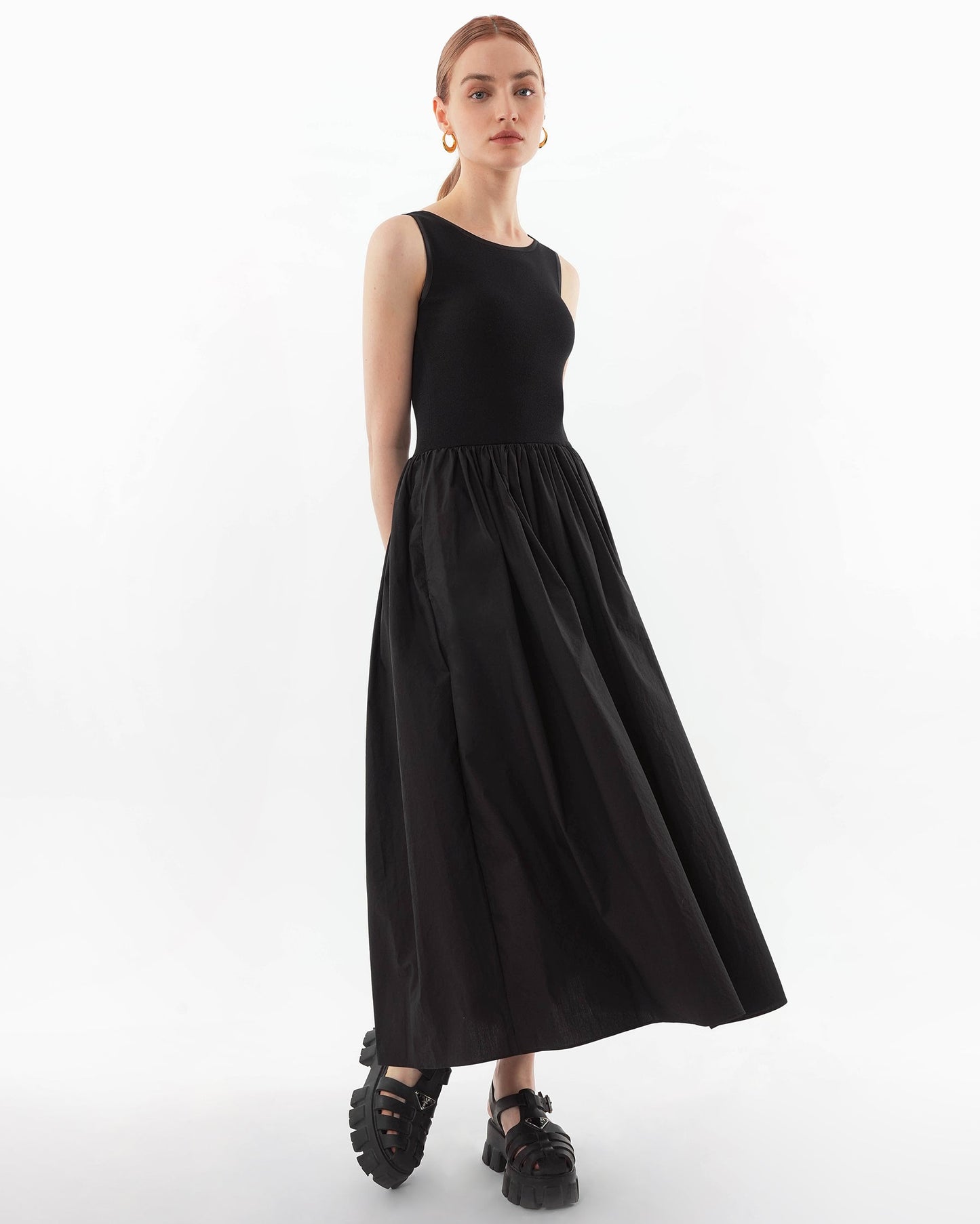 Sleeveless A-Line Maxi Dress