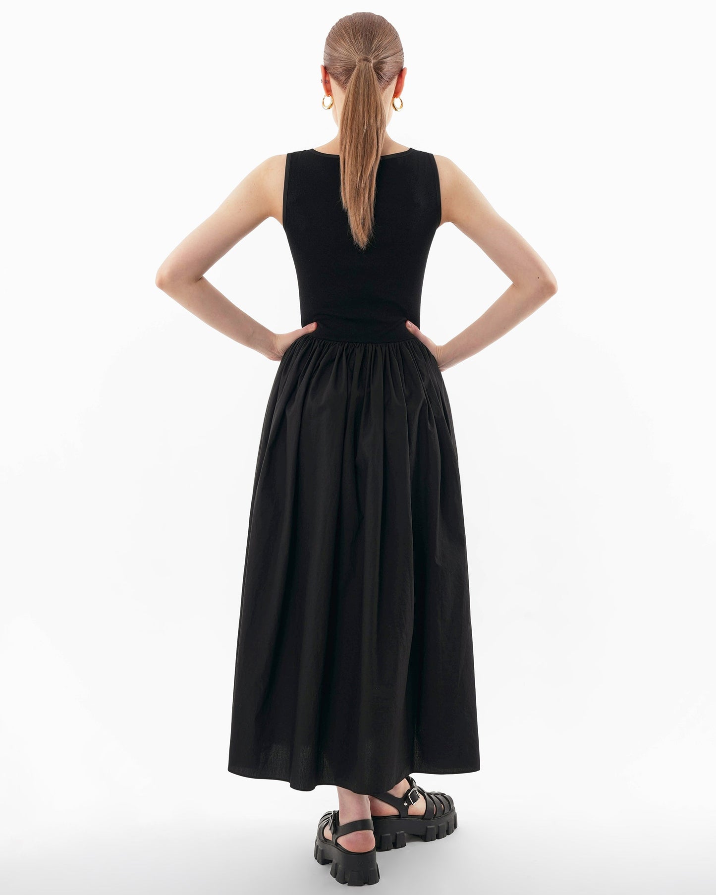 Sleeveless A-Line Maxi Dress