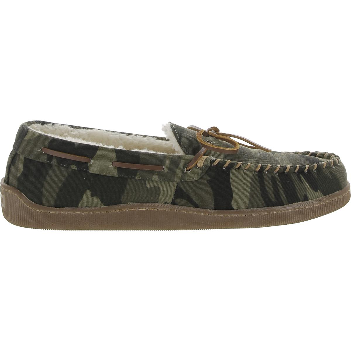 Cedar Trapper Mens Canvas Slip On Moccasin Slippers