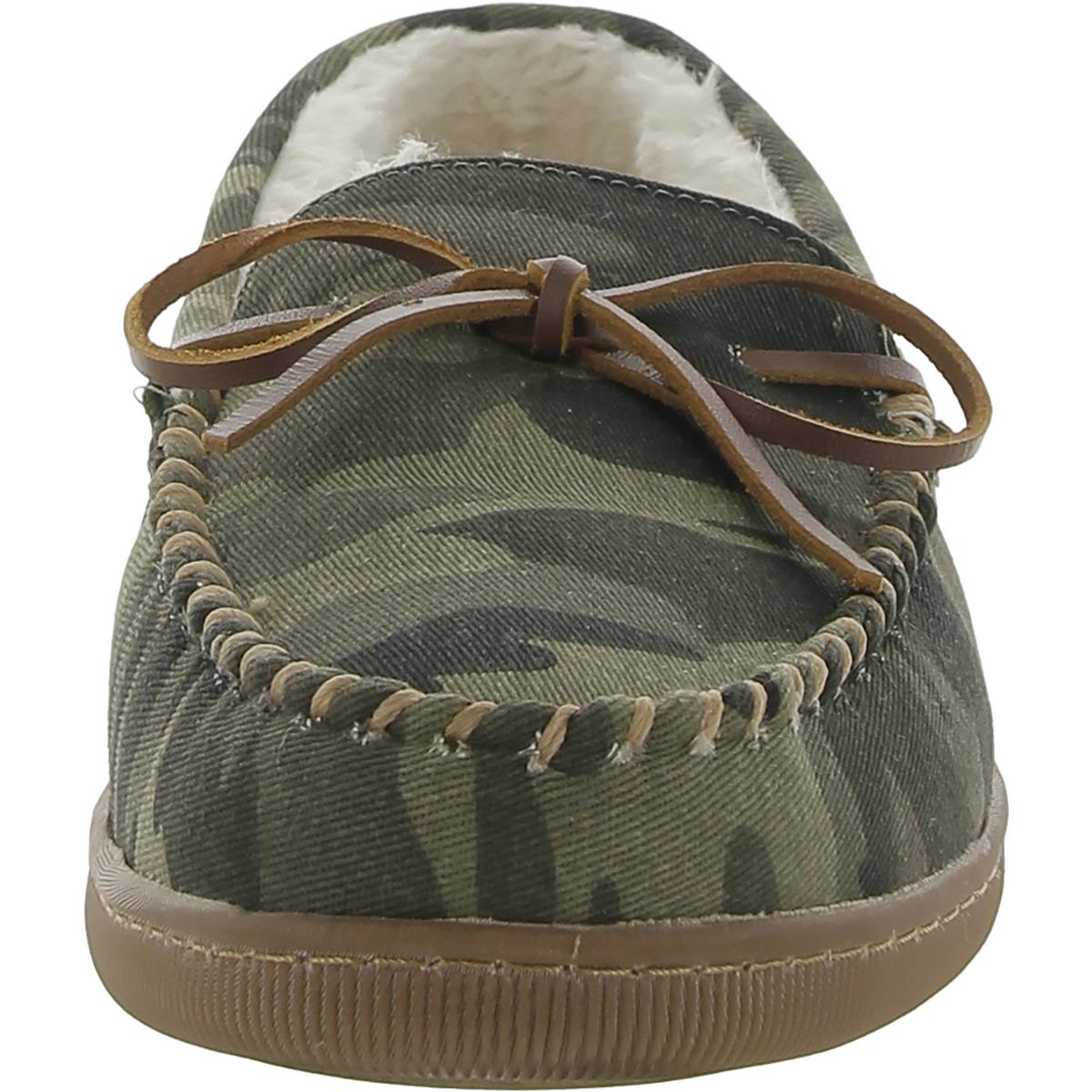 Cedar Trapper Mens Canvas Slip On Moccasin Slippers