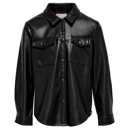 Kids ONLY Black Ruma Faux Leather Shirt