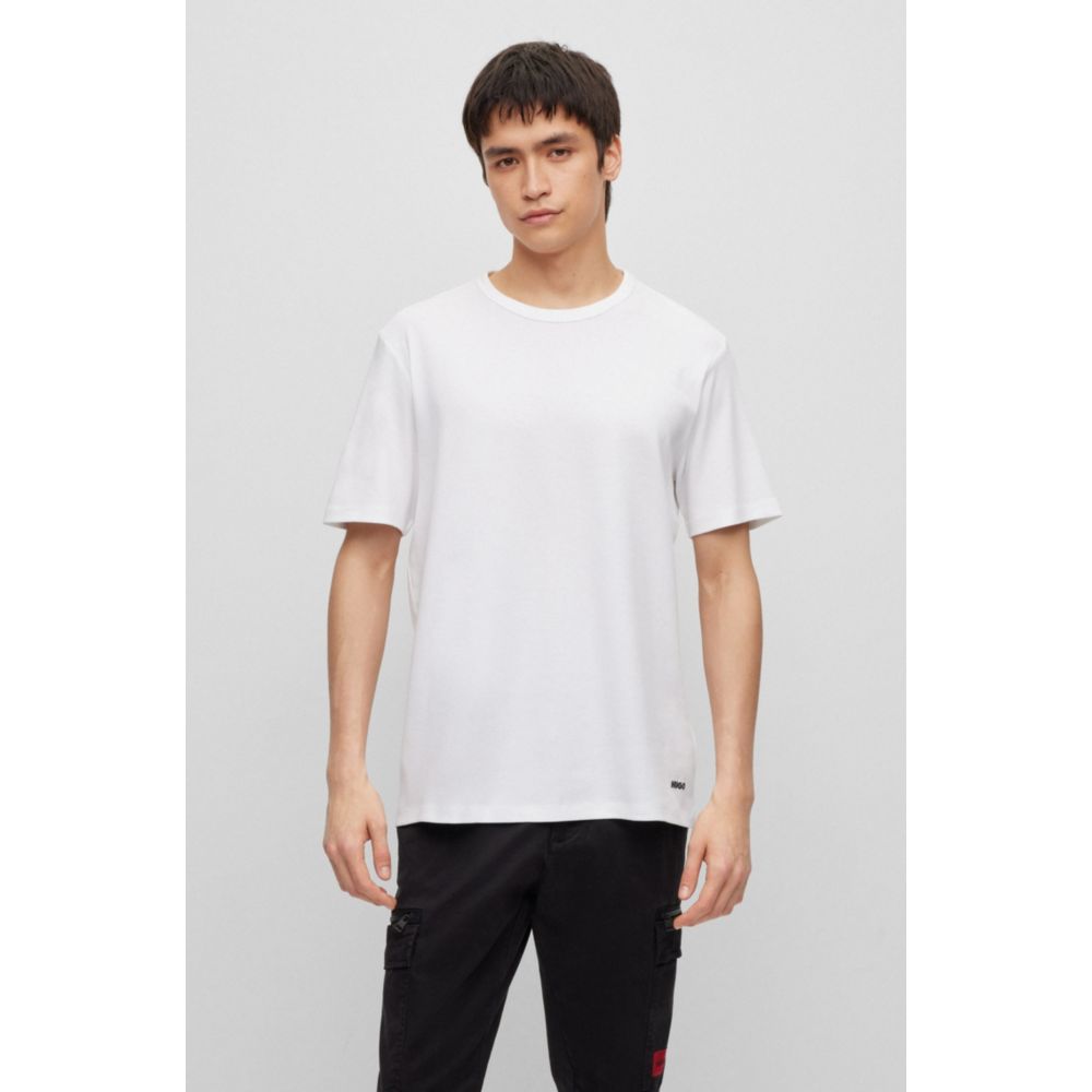 Pima-cotton regular-fit T-shirt with contrast logo