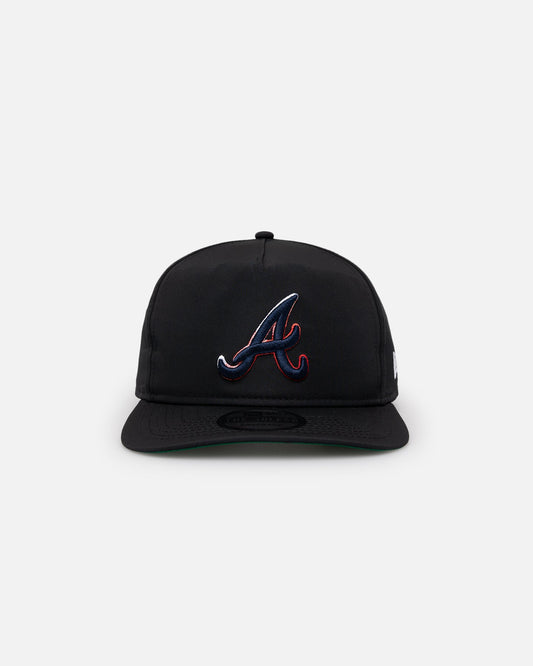 New Era Atlanta Braves Golfer Pre-Curved Snapback Black/OTC