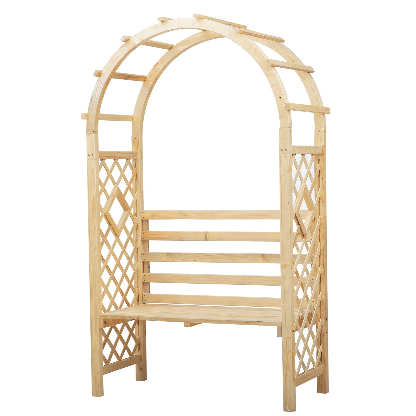 Outdoor Garden Bench with Arch