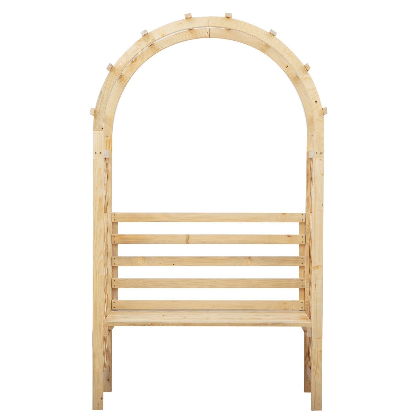 Outdoor Garden Bench with Arch