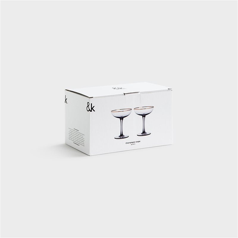 Champagne Coupe Glasses | Set of 2 (Smoke)