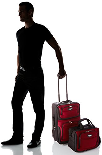 Travelers Choice Travel Select Amsterdam Two Piece Carry-On Luggage Set, Burgundy