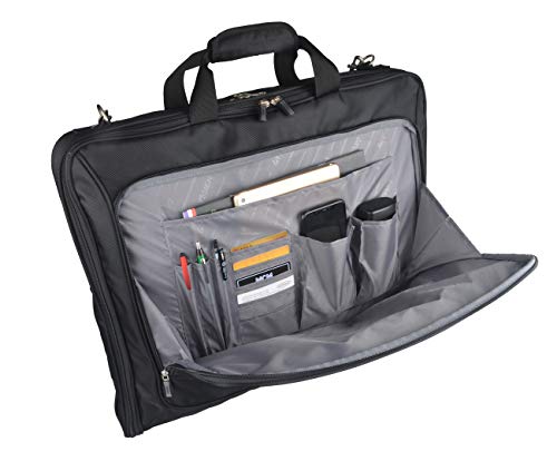 Foldable Carry On Garment Bag Fit 3 Suits, 44-inch Suit Bag for Travel and Business Trips with Shoulder Strap