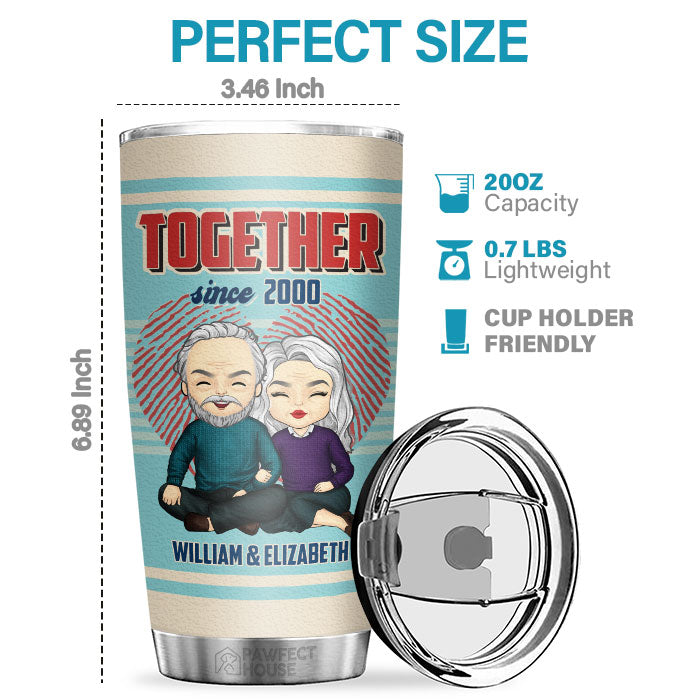 Next To You Since Year - Personalized Tumbler - Gift For Couple, Husband Wife, Anniversary, Engagement, Wedding, Marriage Gift