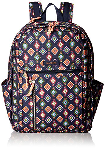 Vera Bradley Women'S Lighten Up Printed Grand Backpack, Mini Medallions