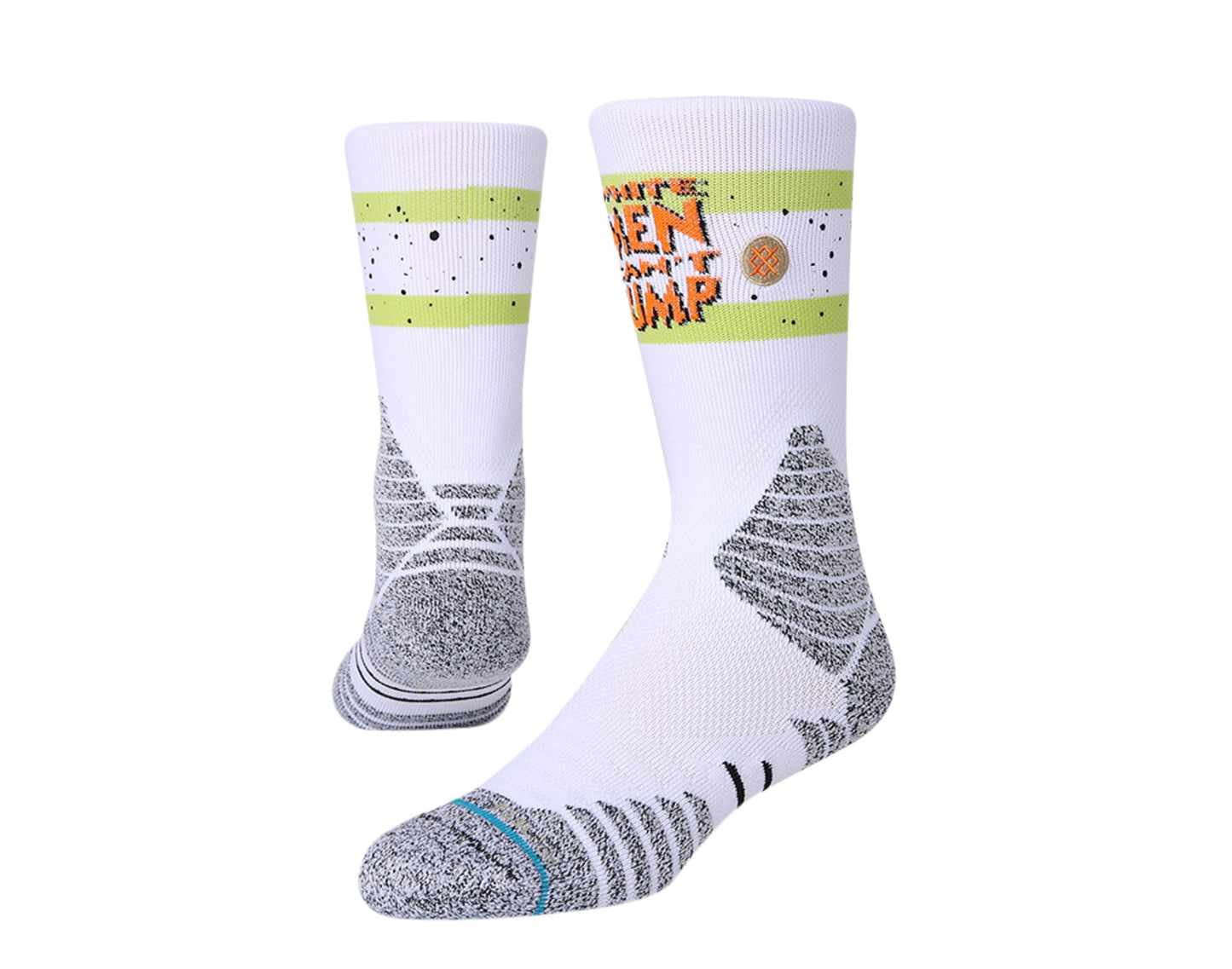 Stance x White Men Can't Jump - Jump Basketball White Crew Socks A557D20JUM-WHT