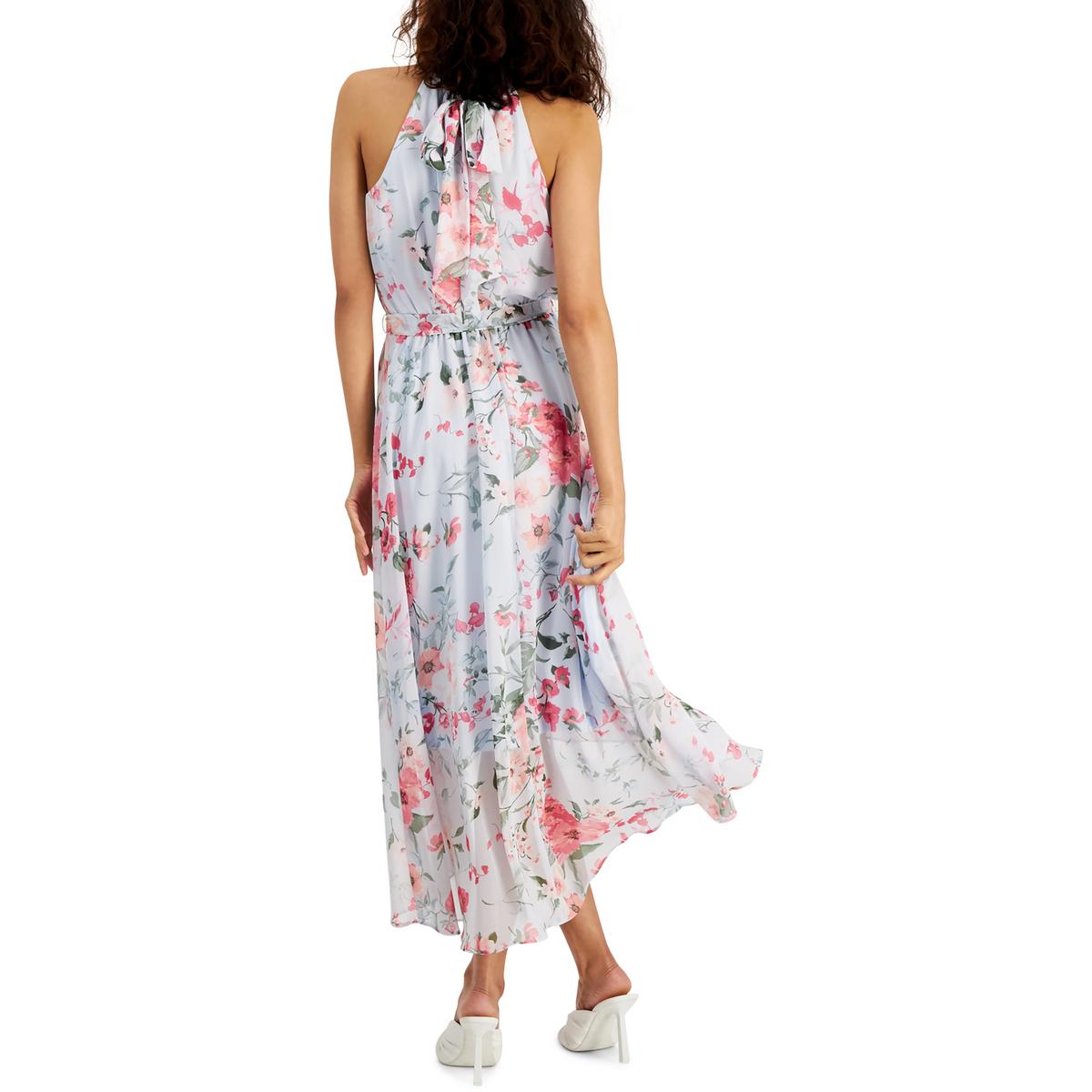 Womens Belted Long Maxi Dress