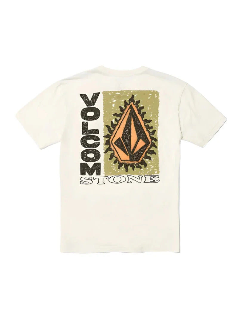 VOLCOM Big Boys Flamed T-Shirt Off White