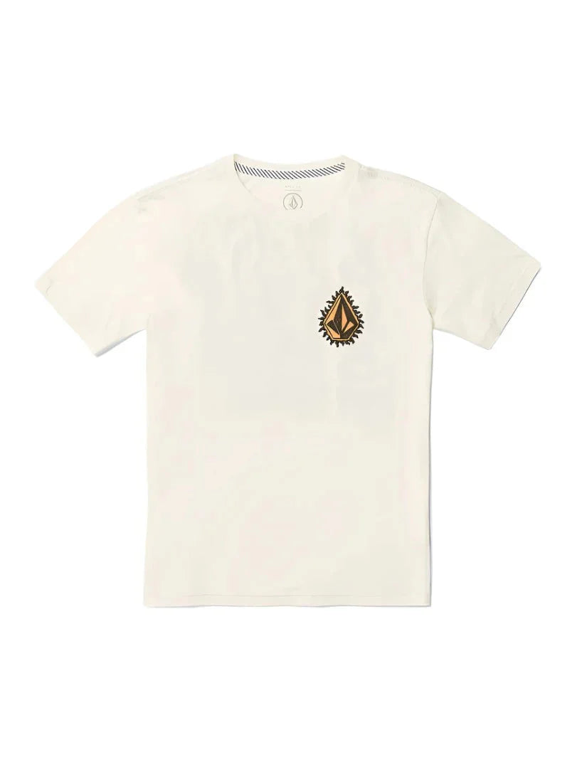 VOLCOM Big Boys Flamed T-Shirt Off White