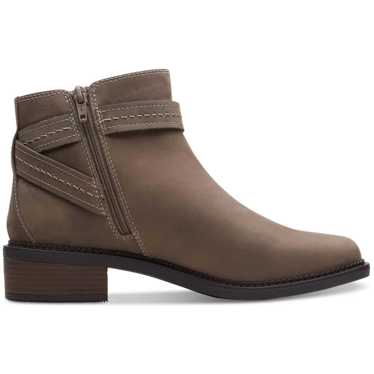 Clarks Womens Maye Strap Leather Ankle Booties