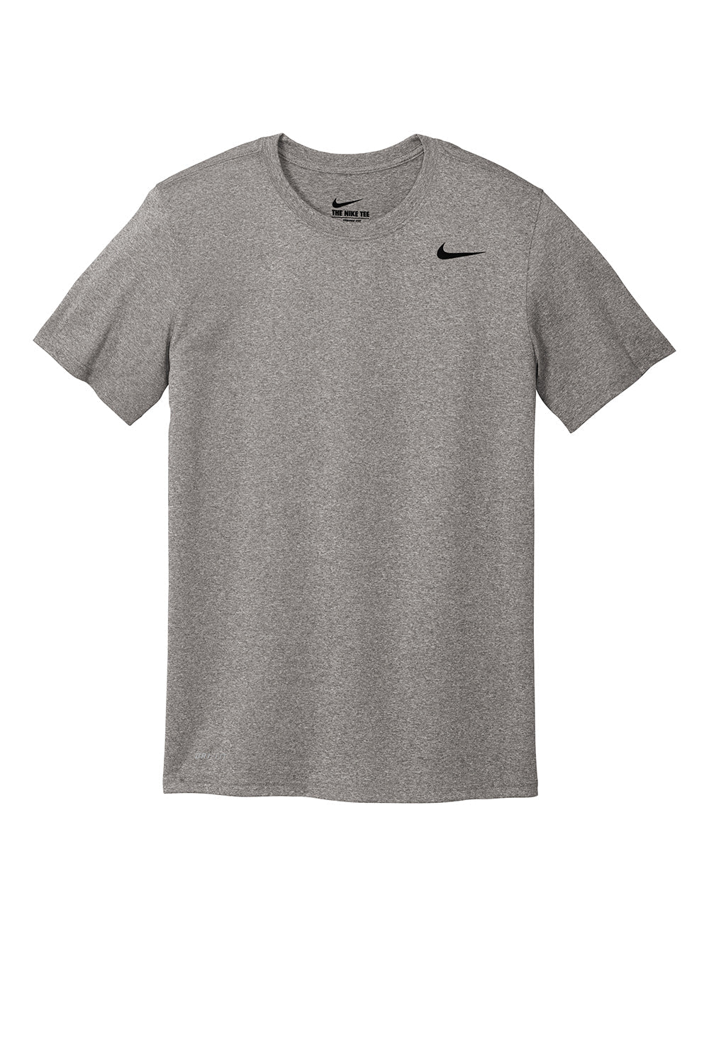 Nike Mens Team rLegend Dri-Fit Moisture Wicking Short Sleeve Crewneck T-Shirt - Heather Carbon Grey