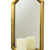 Gold Candle Sconce Rectangular