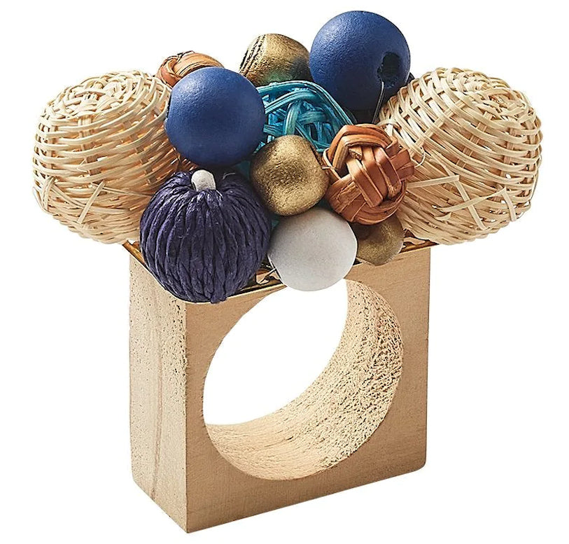 Islands Rattan Napkin Ring Sets