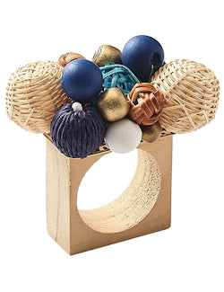 Islands Rattan Napkin Ring Sets