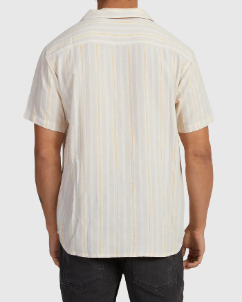 RVCA BEAT STRIPE SS SHIRT SAND