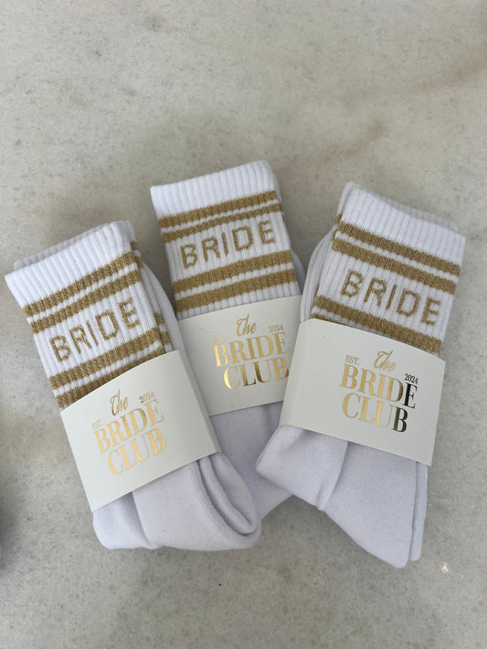 Bride Sock - White/Gold