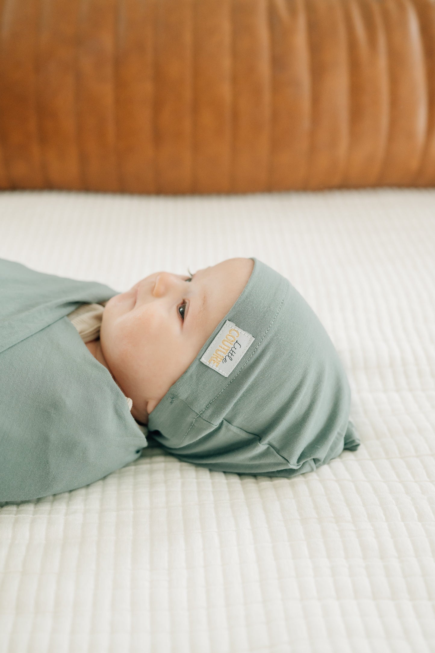 Swaddle and Hat - Mist