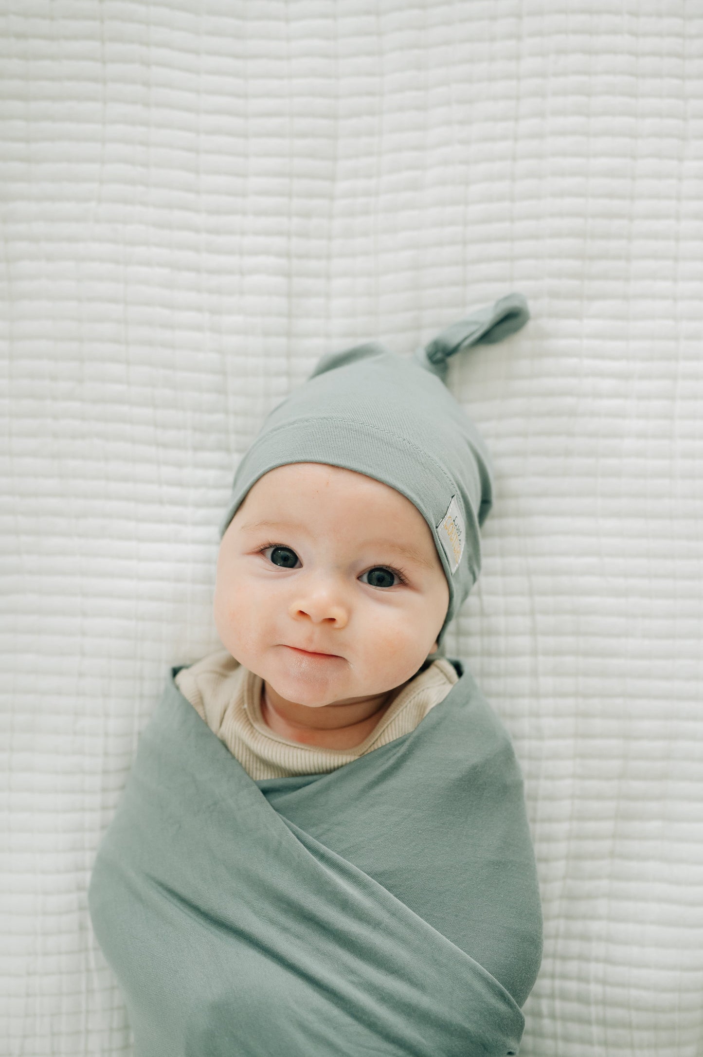 Swaddle and Hat - Mist