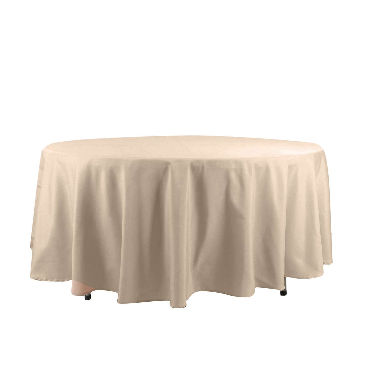 Nude Seamless Polyester Round Tablecloth 108"