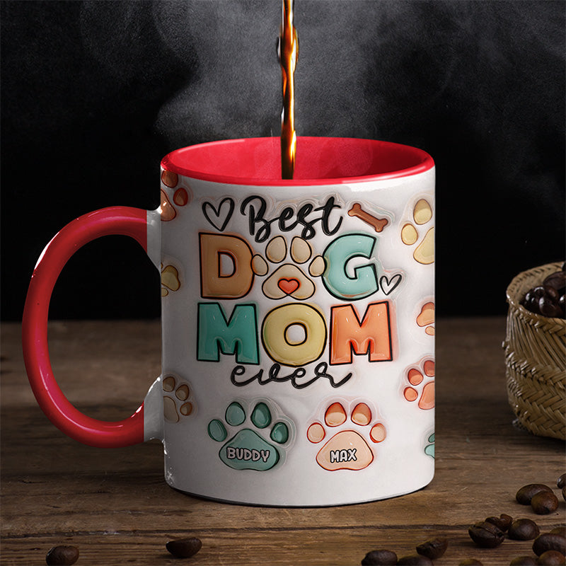 You're My Favorite Face To Lick - Dog & Cat Personalized Custom 3D Inflated Effect Printed Accent Mug - Gift For Pet Owners, Pet Lovers