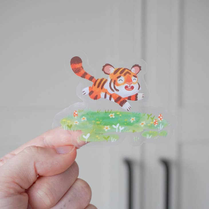 Tiger Transparent Vinyl Sticker