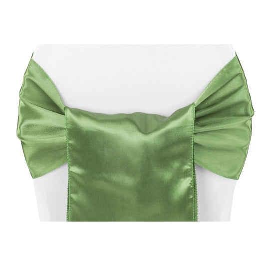 Wide Satin Chair Sash - Willow Green