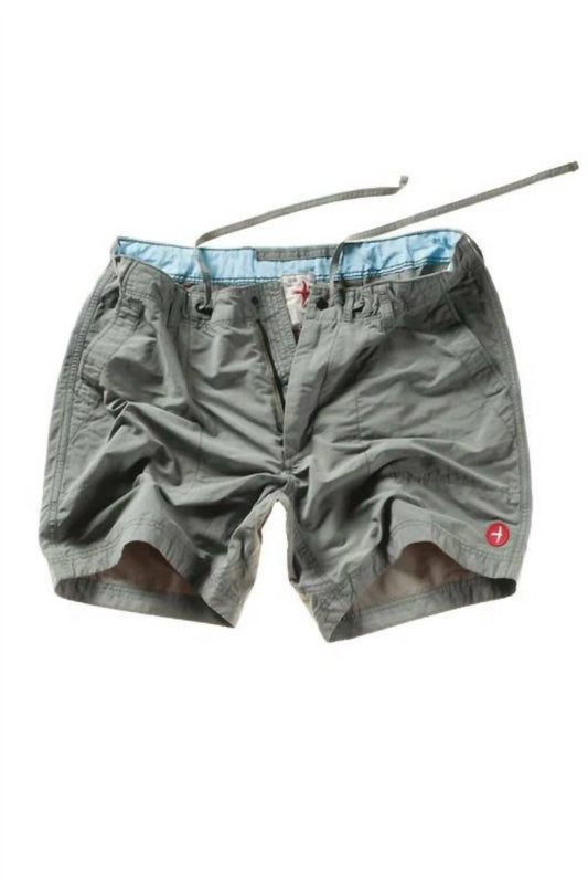 Men Drawstring Paddle Short In Dark Cement