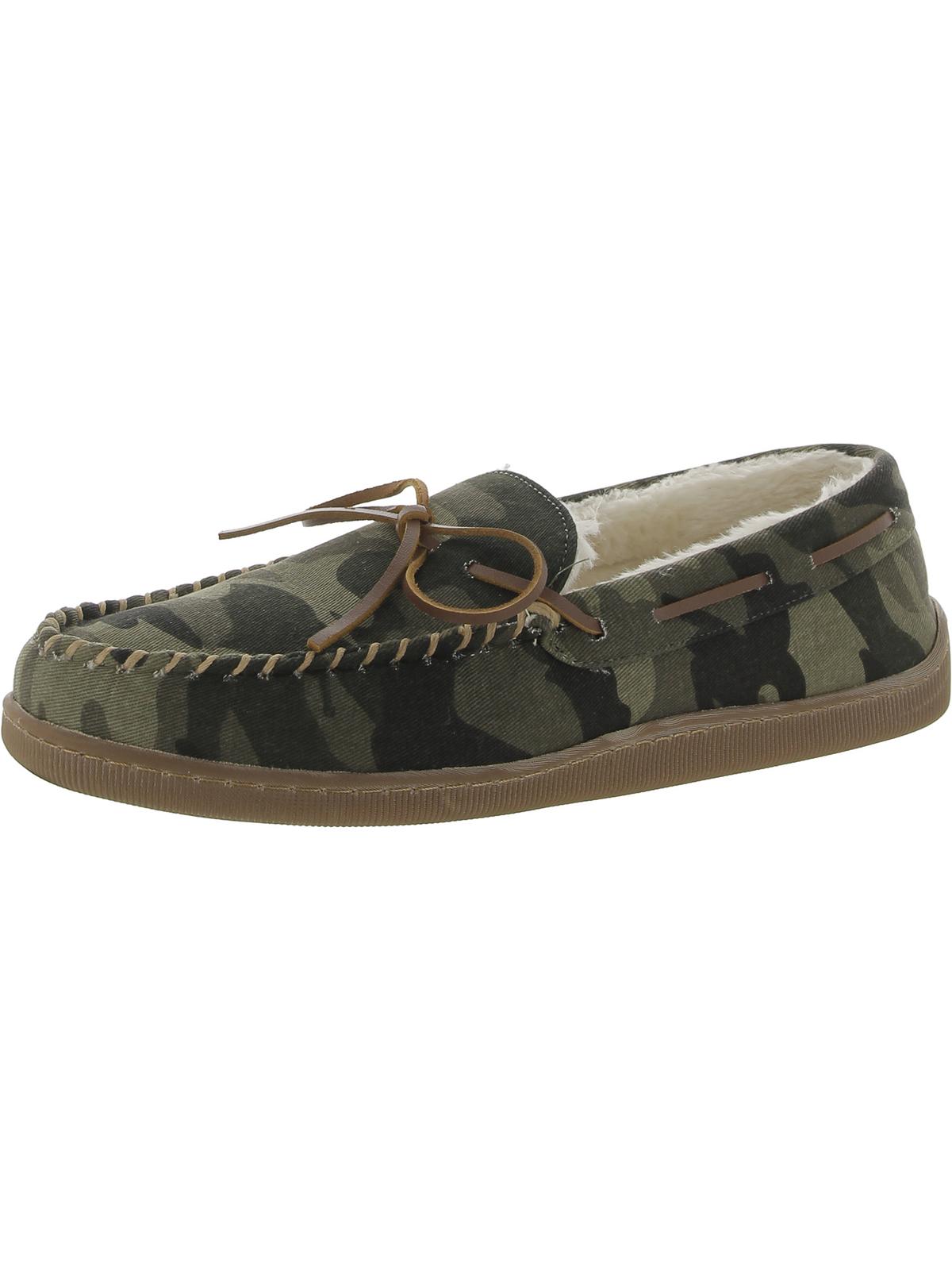 Cedar Trapper Mens Canvas Slip On Moccasin Slippers