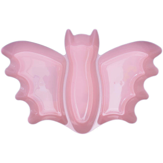 Pastel Halloween Large Bat Shaped Plastic Platter, 12 x 19 Inches, 1 Count