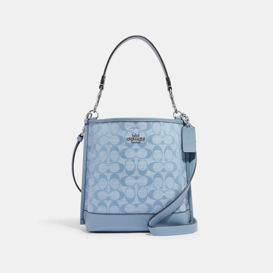 Coach Outlet Mollie Bucket Bag 22 In Signature Chambray