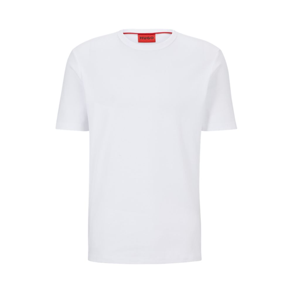 Pima-cotton regular-fit T-shirt with contrast logo