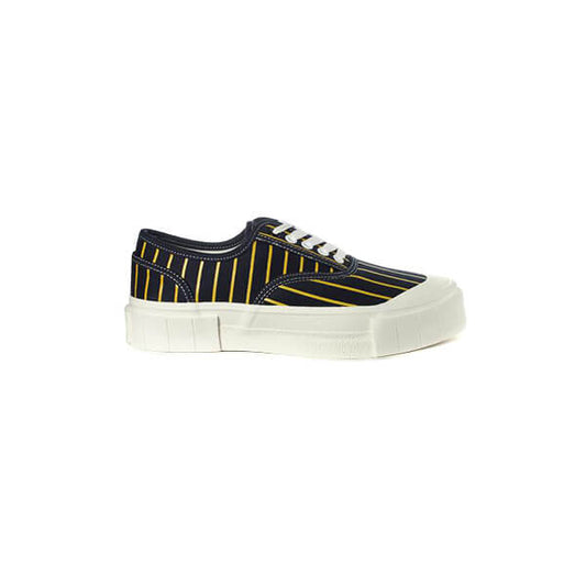 GOOD NEWS LONDON Hurler 2 Low - Navy Yellow Stripe