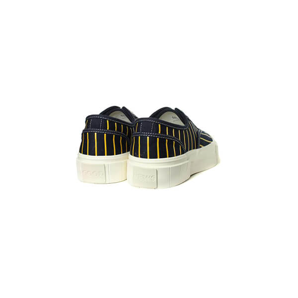 GOOD NEWS LONDON Hurler 2 Low - Navy Yellow Stripe