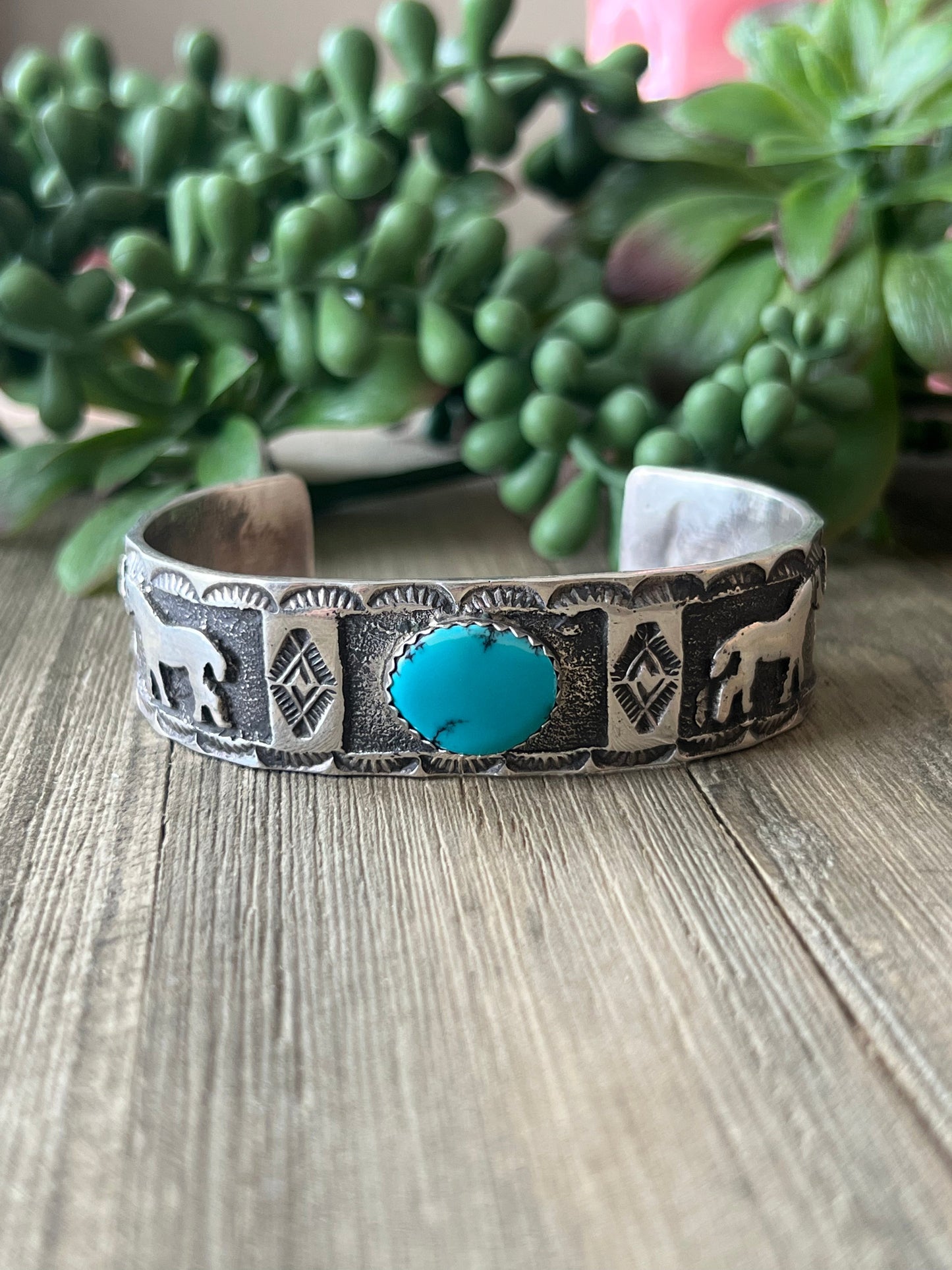 Emerson Kinsel Kingman Turquoise & Sterling Silver Cuff Bracelet