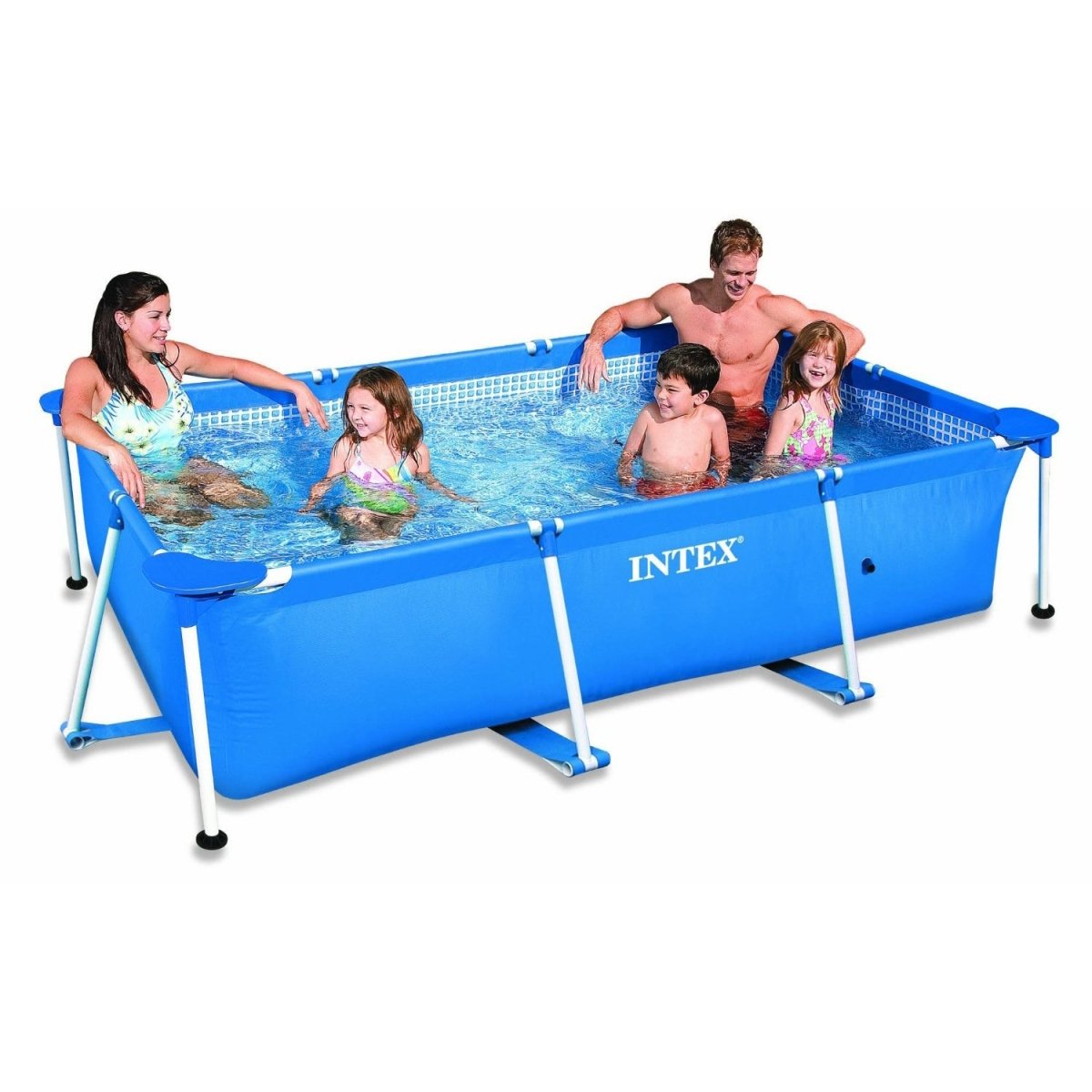 Intex Frame Rectangular Pool For All | 7 Feet+ x 4.5 Feet+ x 1.5 Feet+