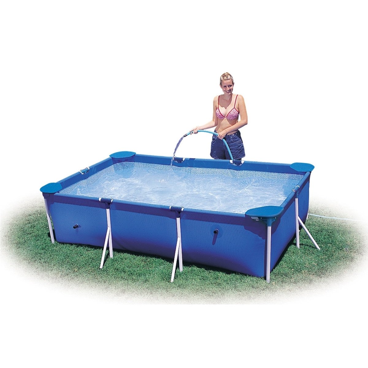 Intex Frame Rectangular Pool For All | 7 Feet+ x 4.5 Feet+ x 1.5 Feet+