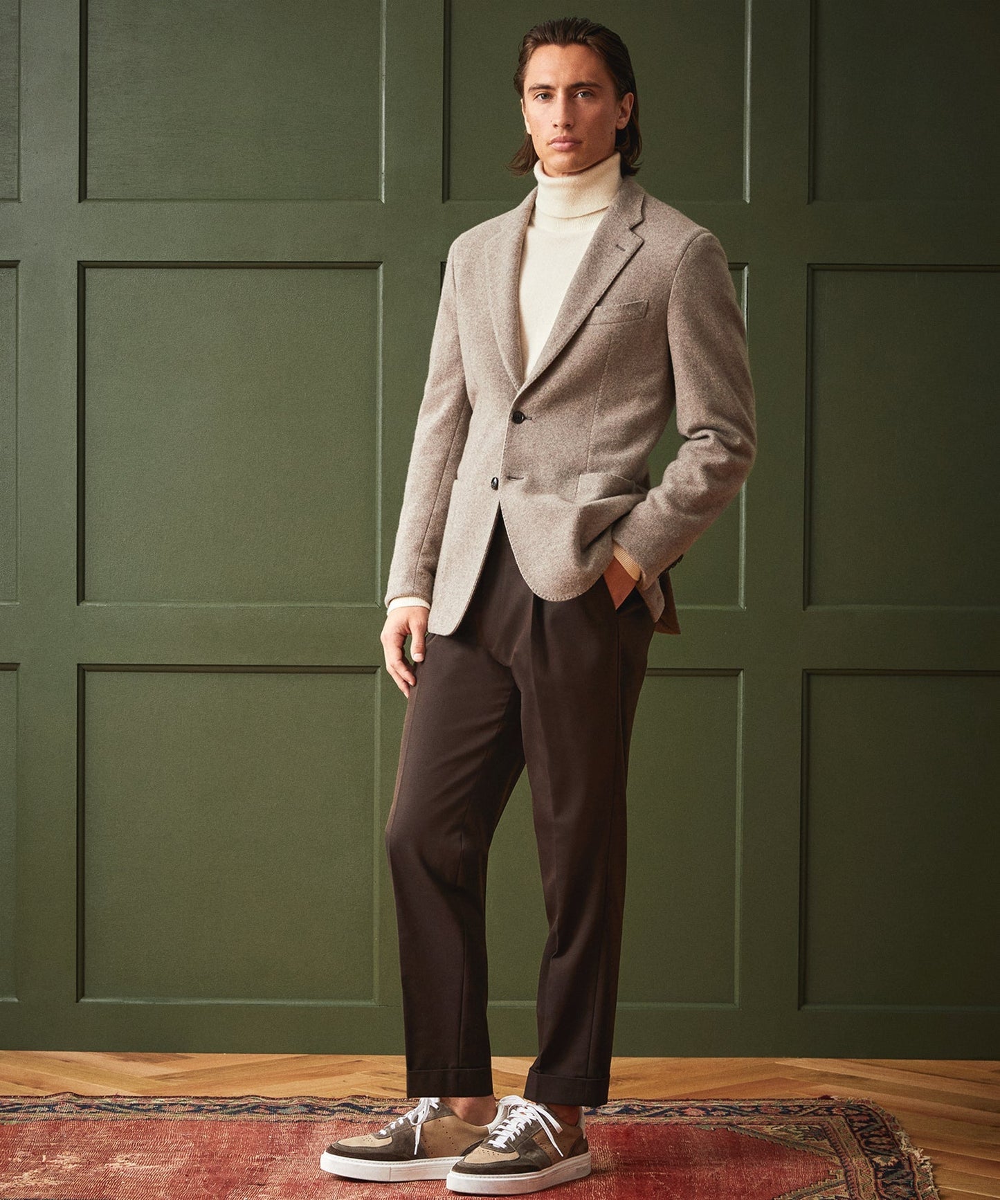 Italian Cashmere Madison Sport Coat in Mushroom