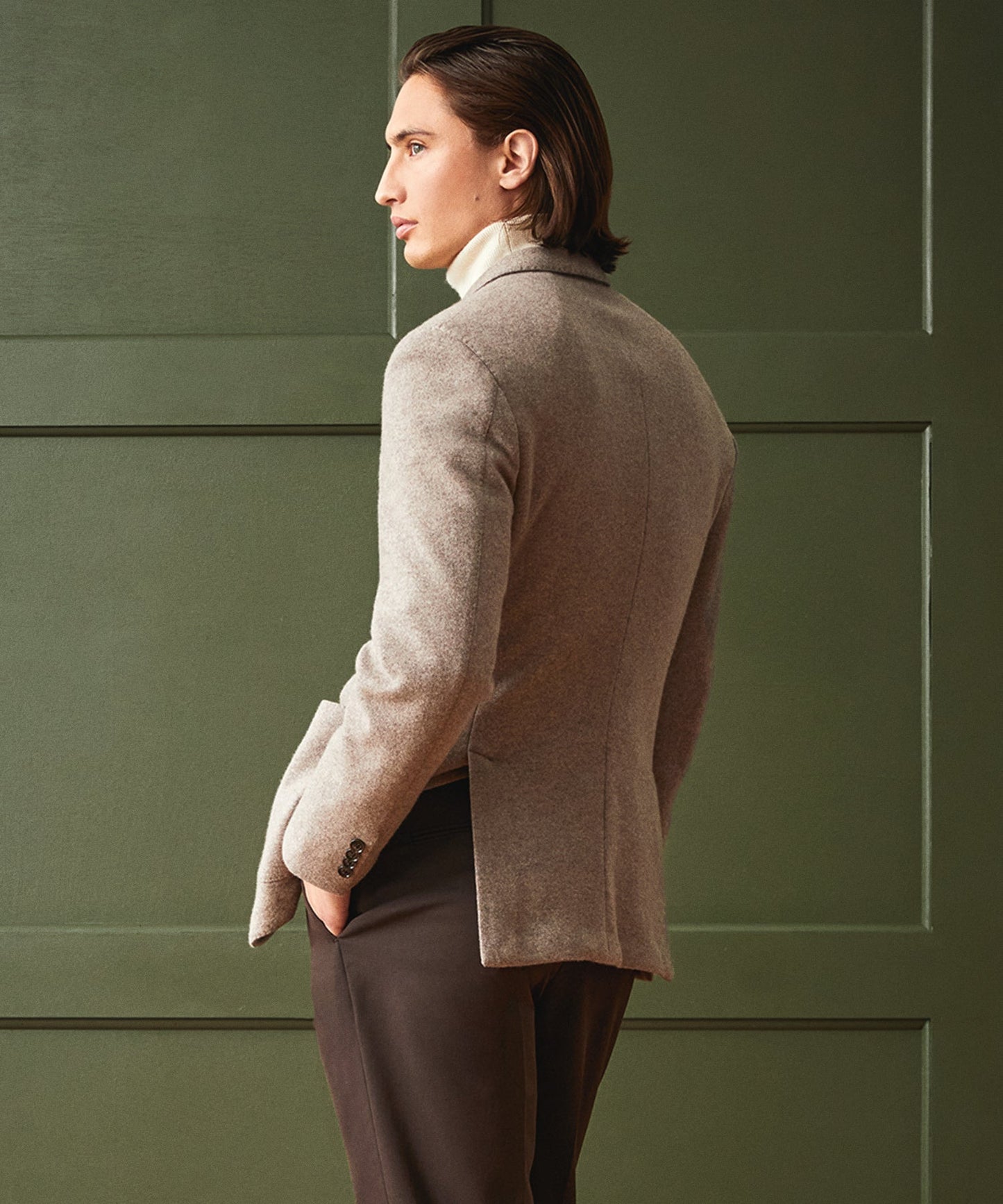 Italian Cashmere Madison Sport Coat in Mushroom